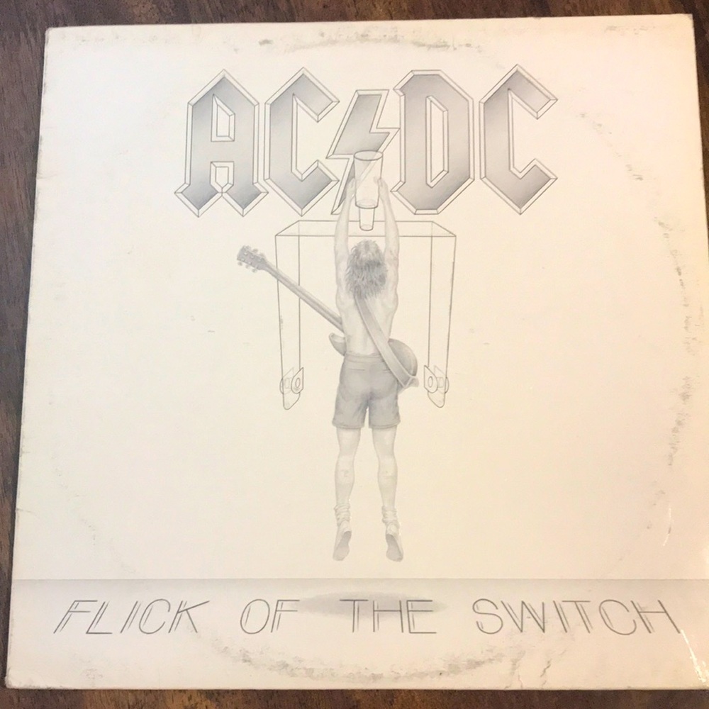 AC/DC “Flick of the Switch” vintage vinyl album 1983 release
